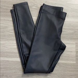 NWT Express Grey Faux Leather Leggings